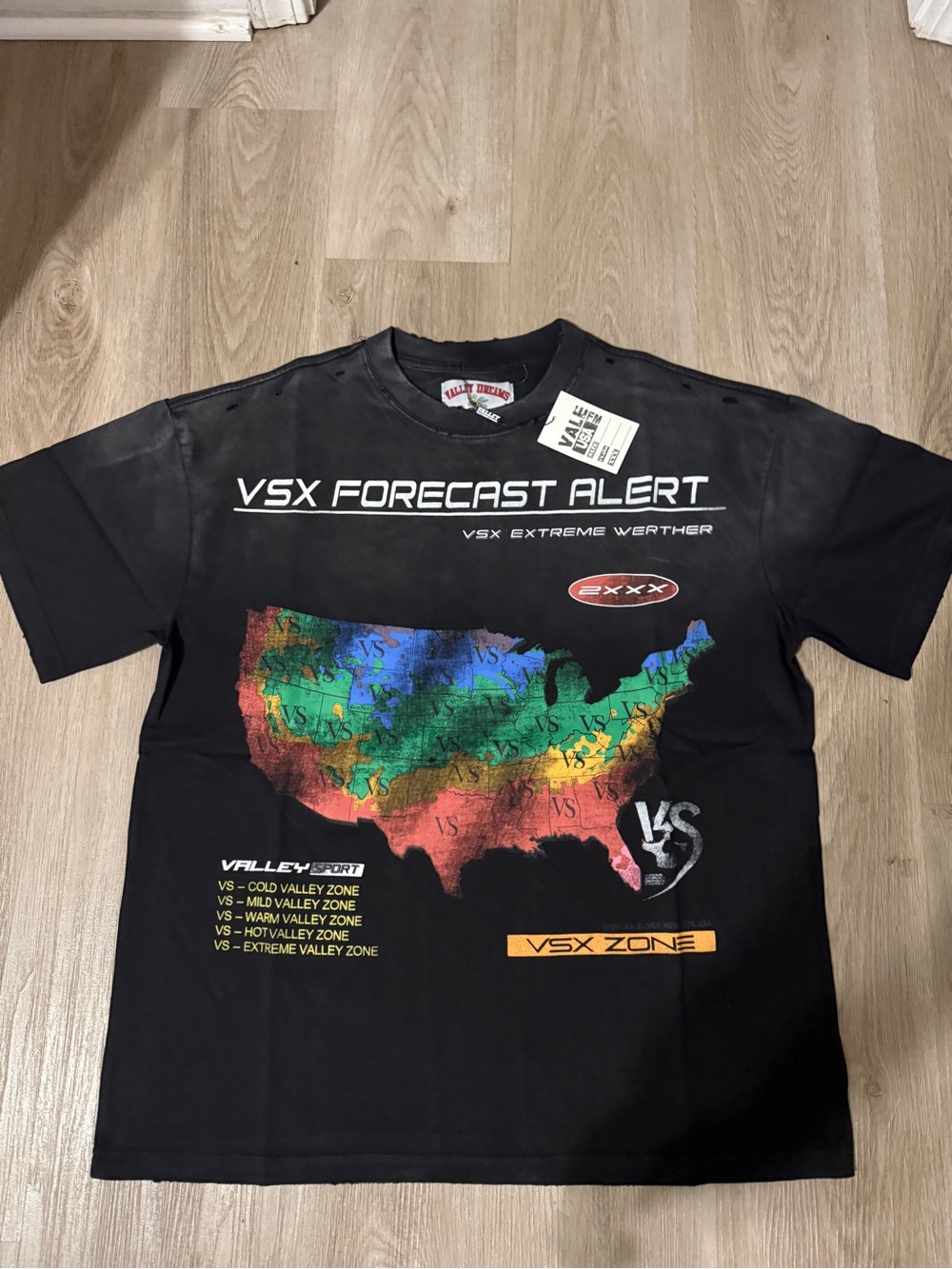 Vale Forever-VSX Forecast Alert Black Short-Sleeve Graphic Tee